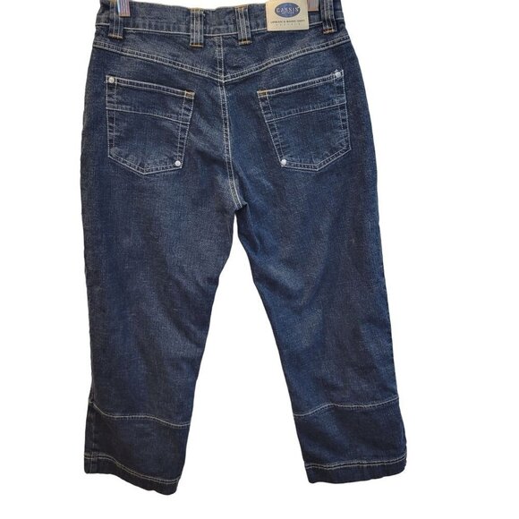 Cassis Brand Waist 30 Dark Wash Mid Rise Cotton Blend Cropped Capri Denim Jeans - Picture 8 of 8